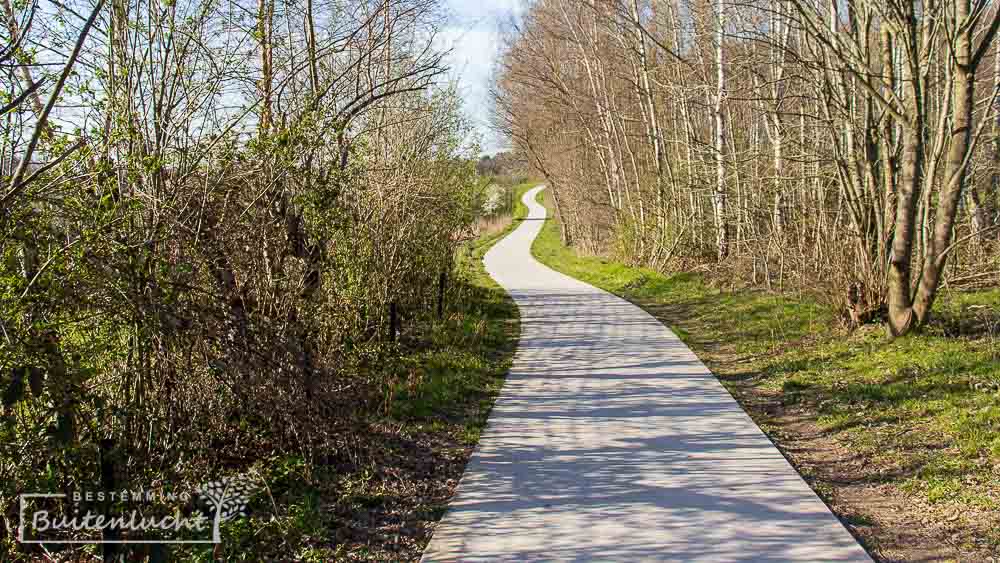 nieuw fietspad bij de trage tocht