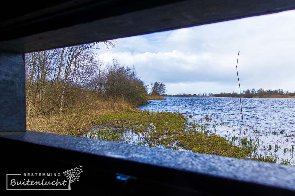 vogelkijkhut tijdens de wandelroute met gpx in de Alde Feanen