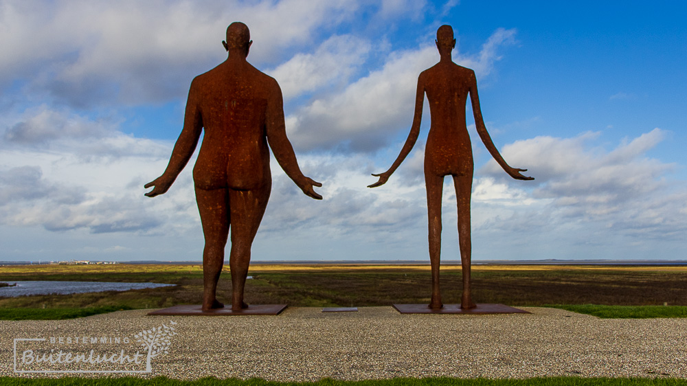 Wachten op Hoog water, kunstwerk bij Holwerd