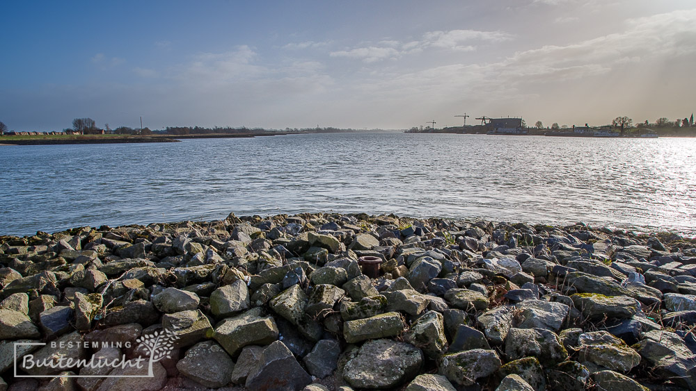 Op het uiterste puntje van de landtong bij de Trage Tocht Doornenburg