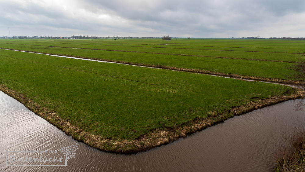 Polderland vanuit uitkijktoren bij Willeskop