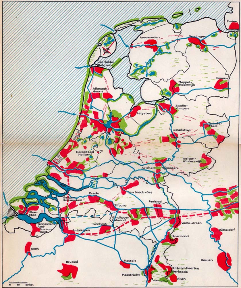 mogelijk toekomstbeeld uit 1963 voor Peelstad 