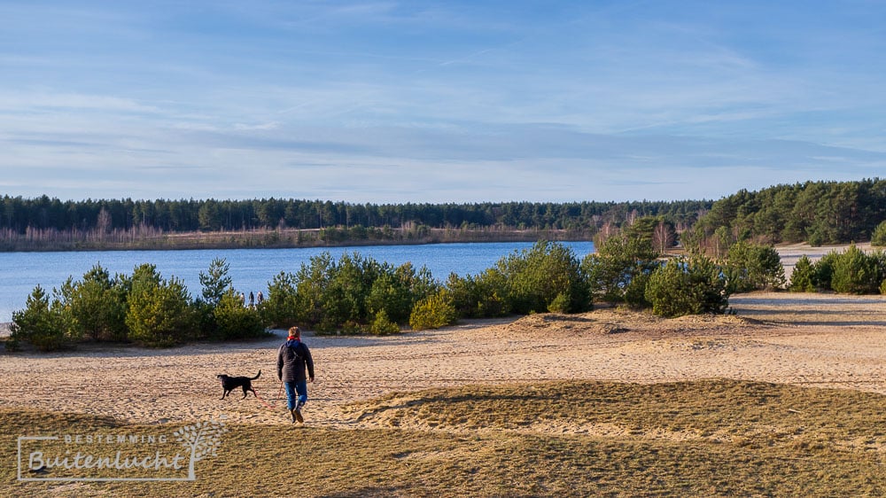 Meer in zandverstuiving in Belgie