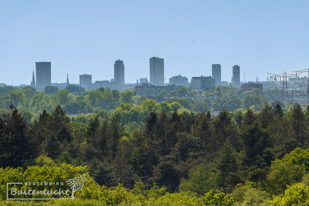 De skyline van Eindhoven vanaf het Dak van Brabant