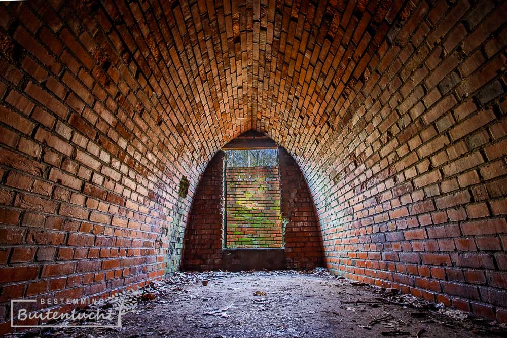 interieur van bunker bij Weldam