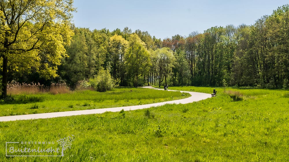 Wandeling in het groene Park de Twee Heuvels in Rotterdam