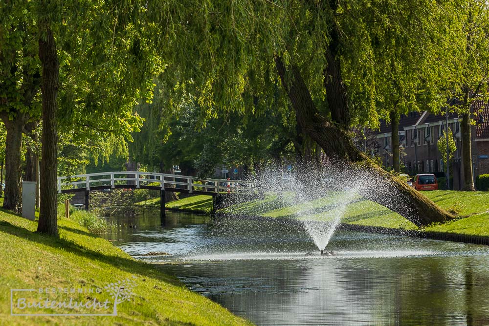 Fontein in Lange Geer bij de groene wandeling in Rotterdalm-Zuid