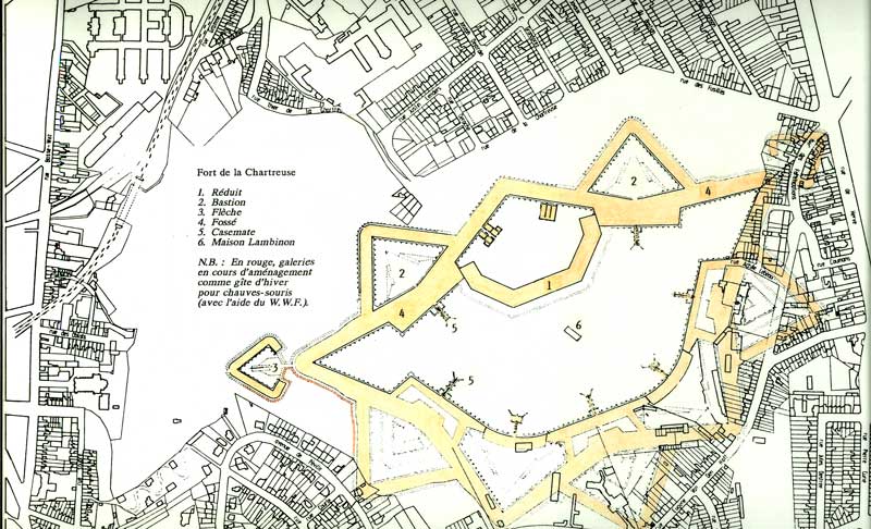 plan van het fort