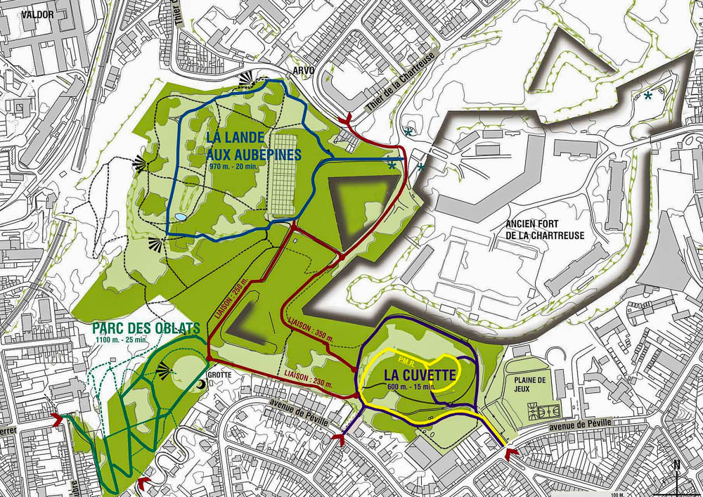 plattegrond van parc de la chartreuse