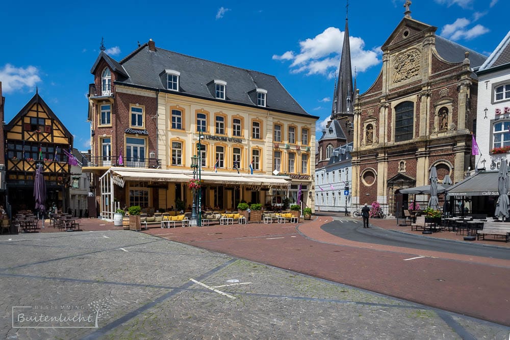 Einde van de wandeling: Markt in Sittard