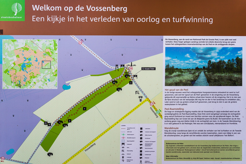 Informatiebord en route minihike De Vossenberg