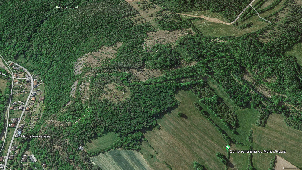 Luchtfoto van de Mont d'Haurs