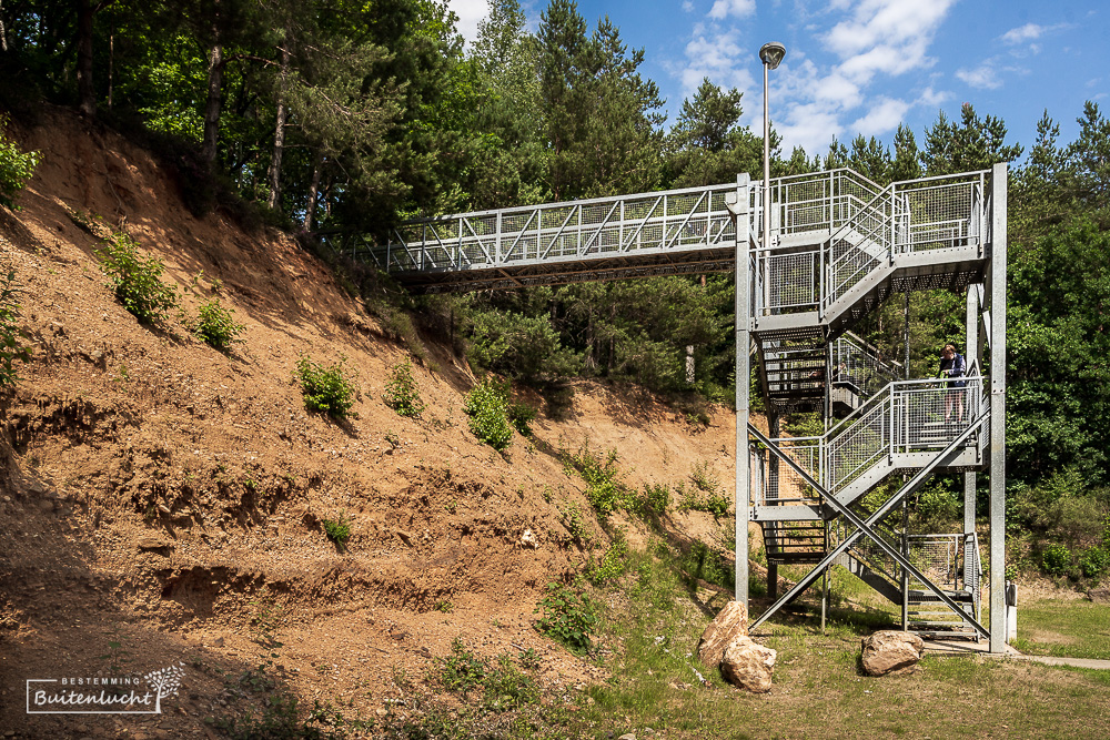 Trap langs de geologische wand