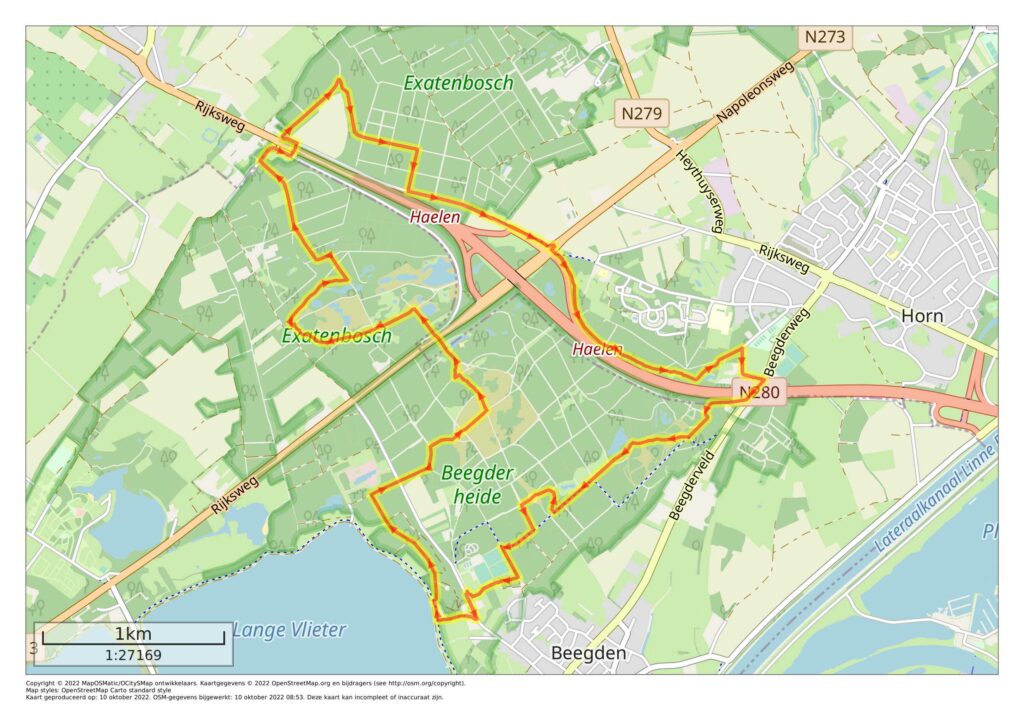 De wandelroute "Beegderheide Compleet"