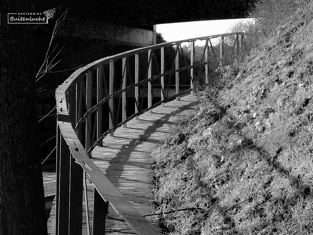 Verbindende brug naar paalgraven